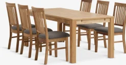 HAGEHAGE L190 table chêne naturel + 4 HAGE chaises chêne naturel-JYSK New
