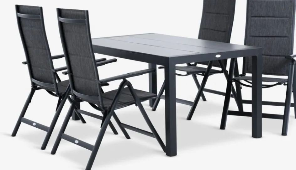 HAGEN + MYSENHAGEN L160 table + 4 MYSEN chaises gris-JUTLANDIA Clearance