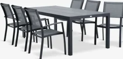HAGEN + STRANDBYHAGEN L214 table + 4 STRANDBY chaises gris-JUTLANDIA Hot