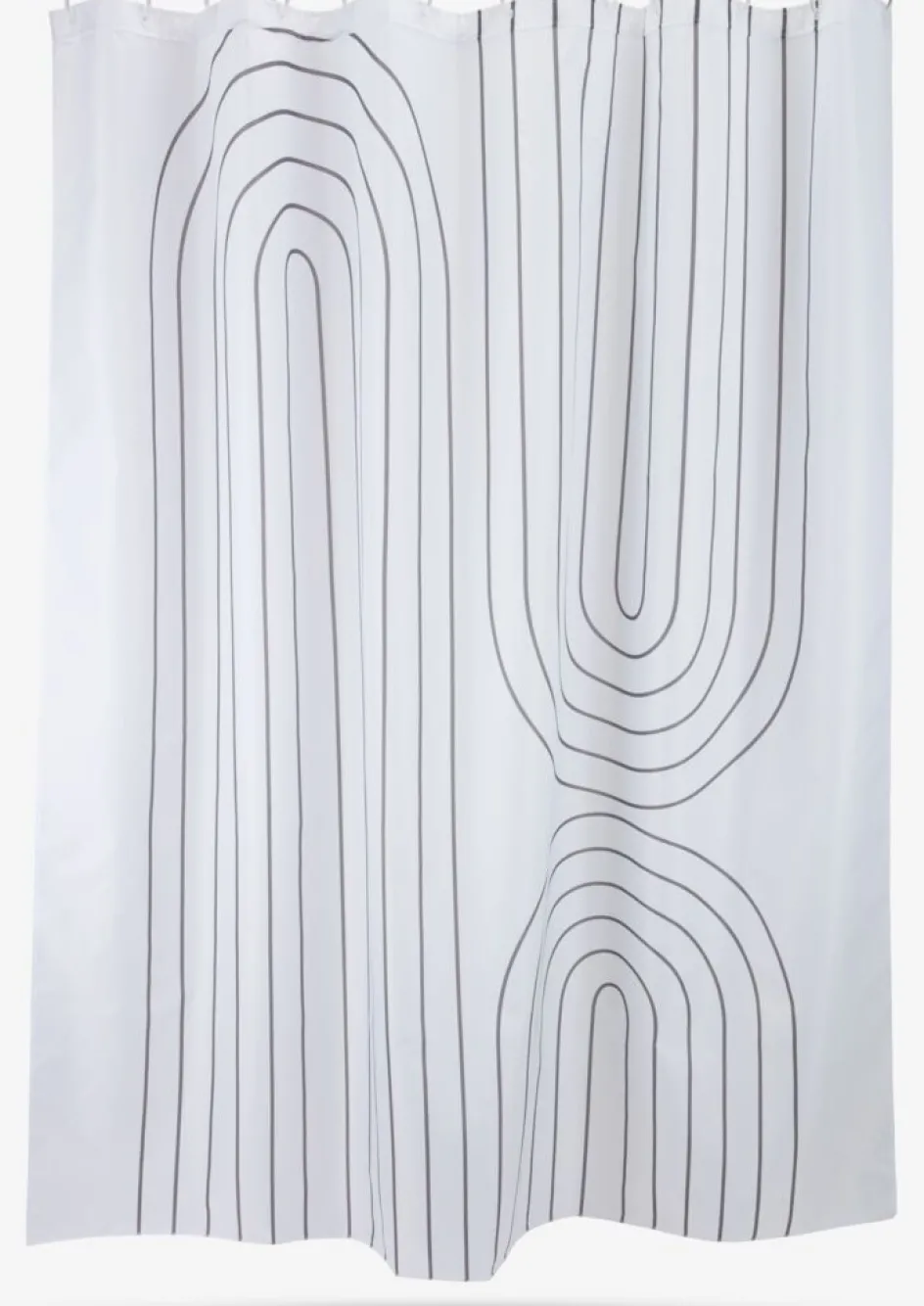 HAKKASPlusRideau de douche HAKKAS 180x200cm blanc/gris-JYSK Online