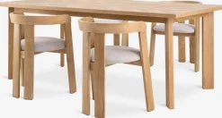 HARESKOV + BOVRUPHARESKOV L200 table coloris chêne naturel + 4 BOVRUP chaises-JYSK Sale