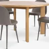 HARESKOV + ULDALHARESKOV Ø129 table coloris chêne + 4 ULDAL chaises brun-JYSK Online