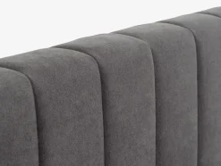 HASLEVCadre de lit HASLEV a/rangement 140x190 tissu gris foncé-JYSK Online