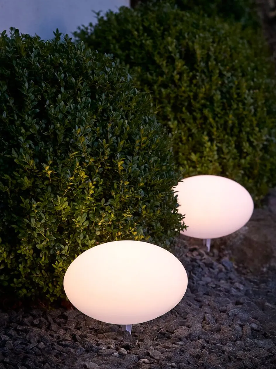 HAVESANGERLampe solaire HAVESANGER Ø25xH17cm blanc-JYSK Discount