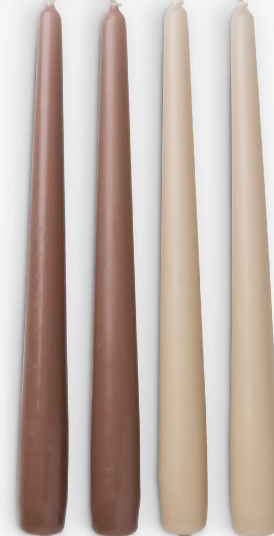 HEINOBougie HEINO H25cm beige/brun 4pcs/pqt-JYSK