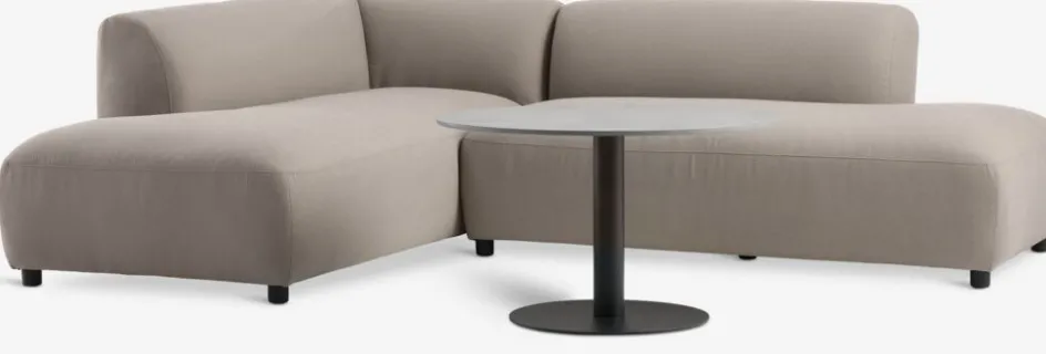 HELAGS + STORHOGNAEnsemble lounge HELAGS noir + STORHOGNA 4pers. taupe-JYSK Best