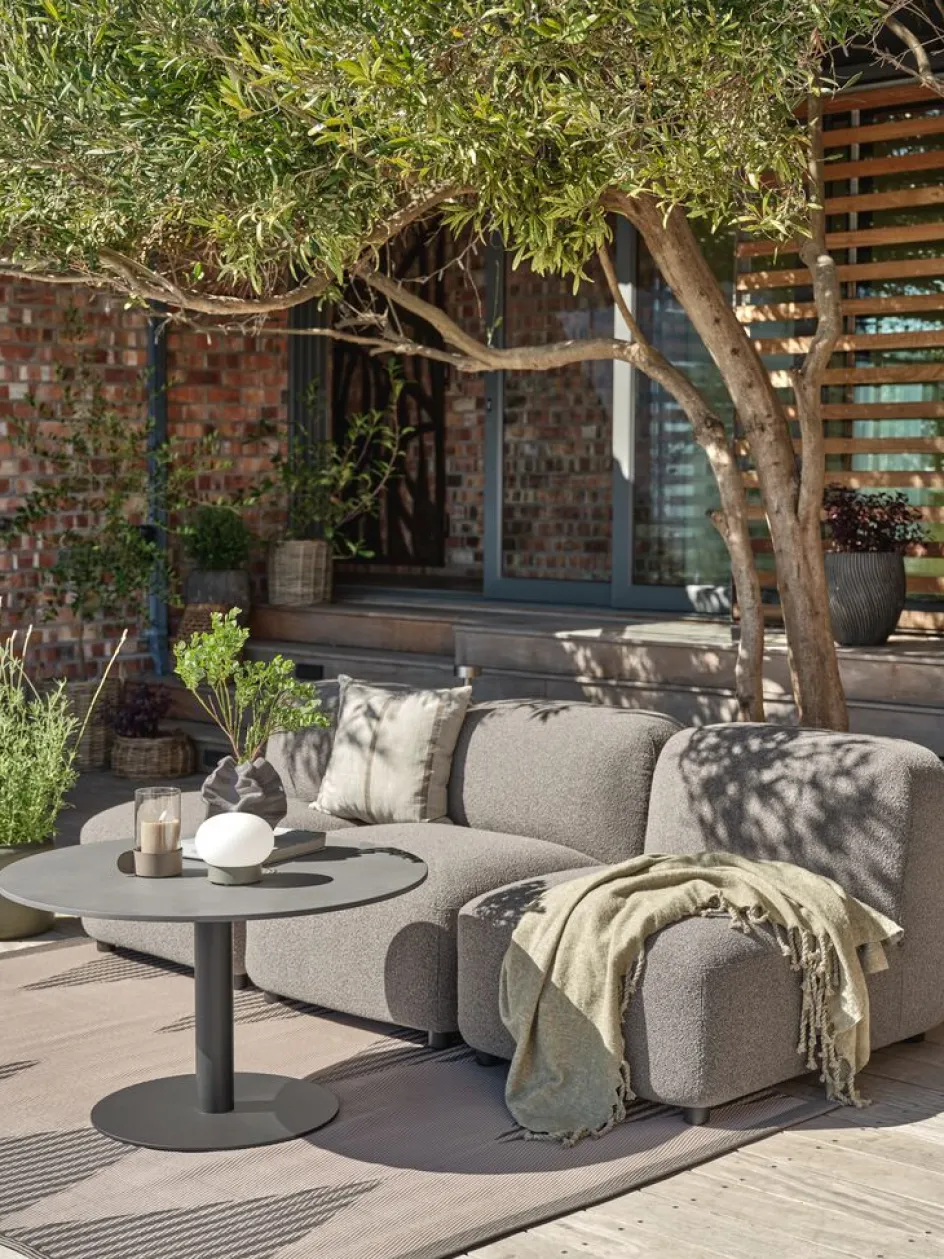 HELAGS + TANEEnsemble lounge HELAGS noir + TANE 3 personnes sable foncé-JYSK Clearance