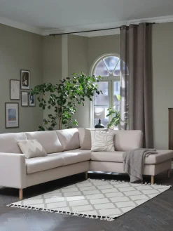 HELLERUPCanapé d'angle HELLERUP extrémité droit tissu beige/chêne-JYSK New