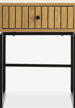 HEMDRUPTable de nuit HEMDRUP 1 tiroir coloris chêne chaud/noir-JYSK Clearance