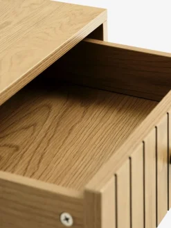 HEMDRUPTable de nuit HEMDRUP 1 tiroir coloris chêne chaud/noir-JYSK Clearance