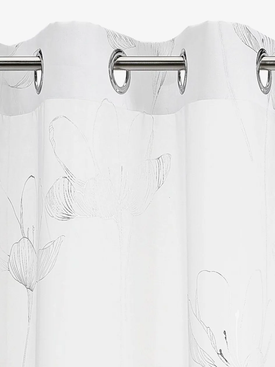 HESSARideau HESSA 1x140x300 argenté/blanc-JYSK Best