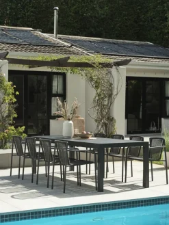 HESTEHAVETable de jardin HESTEHAVE l95xL205/275 noir-JUTLANDIA Outlet