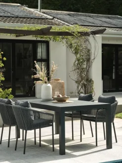 HESTEHAVETable de jardin HESTEHAVE l95xL205/275 noir-JUTLANDIA Outlet