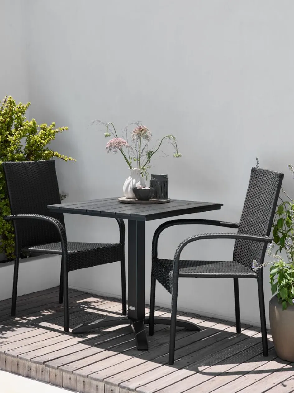 HOBRO + GUDHJEMHOBRO L70 table + 2 GUDHJEM chaises noir-JYSK Best