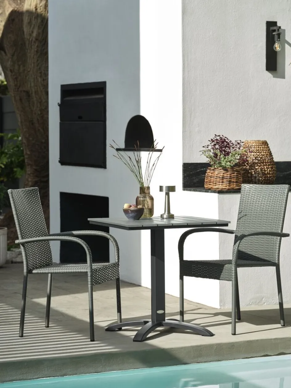 HOBRO + GUDHJEMHOBRO L70 table + 2 GUDHJEM chaises gris-JYSK Hot