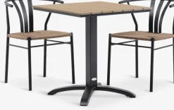 HOBRO + TAGMARKHOBRO L70 table l + 2 TAGMARK chaises noir-JUTLANDIA