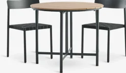 HOVVIG + HAGLEBUHOVVIG L10/90 table naturel + 2 HAGLEBU chaises noir-JYSK Hot