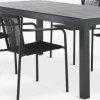 HSTEHAVE + KRISTIANSTADHESTEHAVE L205/275 table noir + 4 KRISTIANSTAD chaises vert-JYSK Online