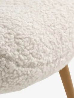 HUNDESTEDFauteuil HUNDESTED tissu teddy blanc cassé/coloris chêne-JYSK Best