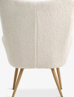 HUNDESTEDFauteuil HUNDESTED tissu teddy blanc cassé/coloris chêne-JYSK Best