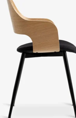 HVIDOVREChaise HVIDOVRE coloris /tissu noir-Royal Oak Hot