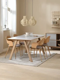 HVIDOVREChaise HVIDOVRE coloris /tissu gris clair-Royal Oak Discount