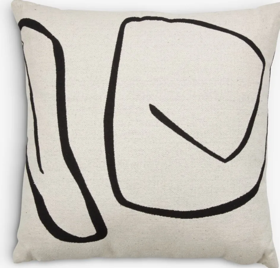 HVITVEISCoussin HVITVEIS 45x45 blanc cassé/noir-JYSK Hot