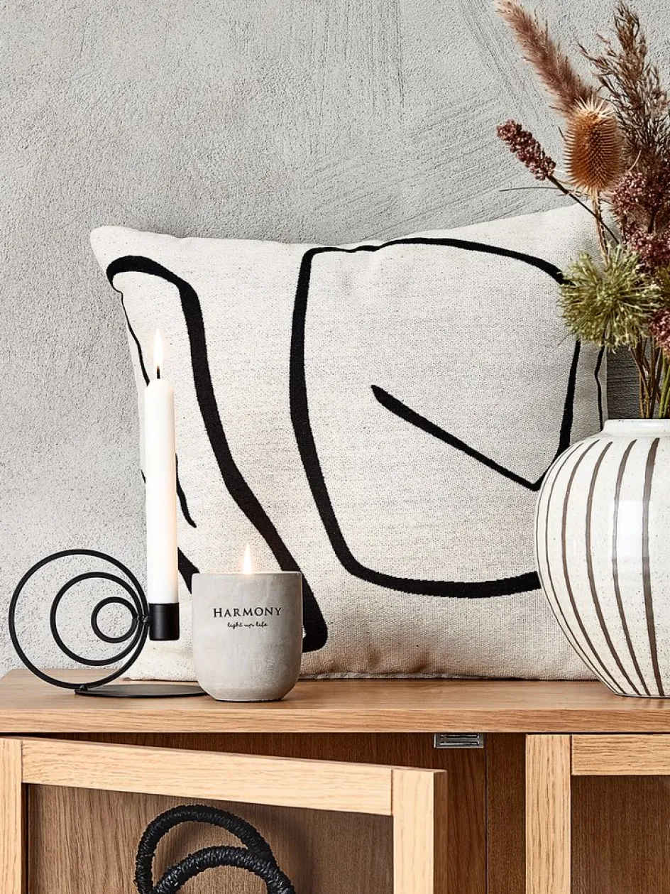 HVITVEISCoussin HVITVEIS 45x45 blanc cassé/noir-JYSK Hot