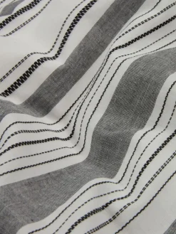 IDAGoldParure de lit IDA Fil teint 240x220 blanc/noir-KRONBORG Sale