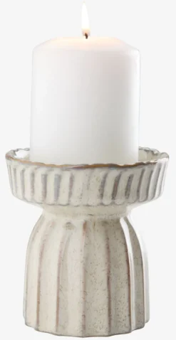 INGARBougeoir INGAR Ø10xH11cm blanc-JYSK Online