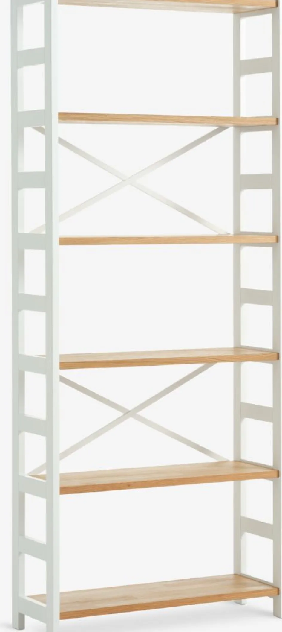 INTRUPÉtagère INTRUP 6 tablettes larges blanc/chêne naturel-Royal Oak Clearance