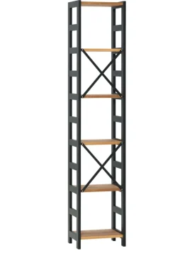 INTRUPÉtagère INTRUP 6 tablettes étroites noir/chêne naturel-Royal Oak Best