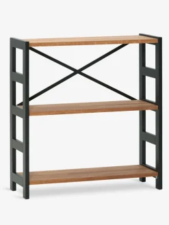 INTRUPÉtagère INTRUP 3 tablettes larges noir/chêne naturel-Royal Oak New