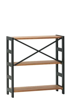 INTRUPÉtagère INTRUP 3 tablettes larges noir/chêne naturel-Royal Oak New