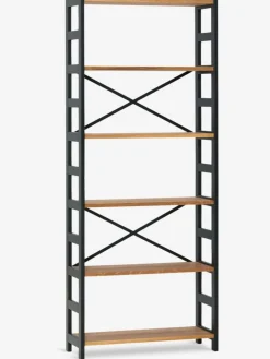 INTRUPÉtagère INTRUP 6 tablettes larges noir/chêne naturel-Royal Oak New