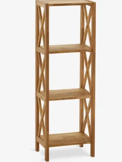 JANNERUPÉtagère JANNERUP 4 tablettes étroites coloris chêne naturel-Royal Oak