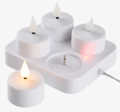 JANSSONBougies chauffe-plat LED JANSSON blanc/noir a/chargeur-JYSK Hot