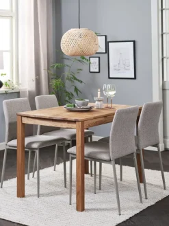 JEGERUP + BRANDEJEGERUP L115 table chêne naturel + 4 BRANDE chaises beige-JYSK Hot