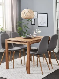 JEGERUP + JONSTRUPJEGERUP L115 table chêne naturel + 4 JONSTRUP chaises gris-JYSK New