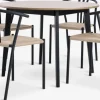 JEGIND + JYDERUPJEGIND Ø105 table colo. chêne + 4 JYDERUP chaises noir/nat-JYSK Discount