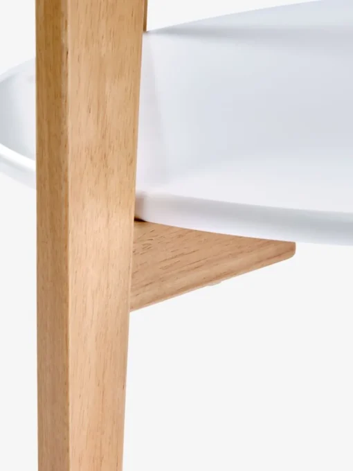 JEGINDTable basse JEGIND Ø80 1 tablette blanc/coloris chêne nat.-JYSK Best