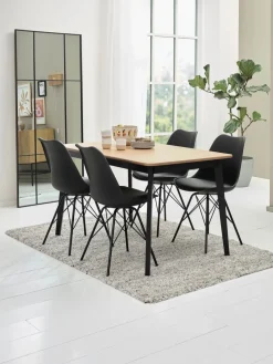 JEGINDTable JEGIND 80x130 coloris chêne naturel/noir-JYSK Outlet