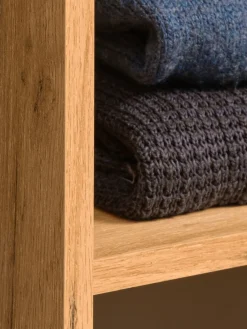 JENSLEVArmoire JENSLEV 96x176 2 portes 3 tiroirs coloris chêne nat.-JYSK Outlet