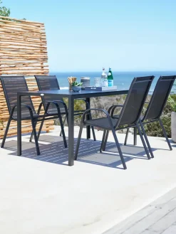 JERSORE + LEKNESJERSORE L140 table + 4 LEKNES chaises noir-JYSK New