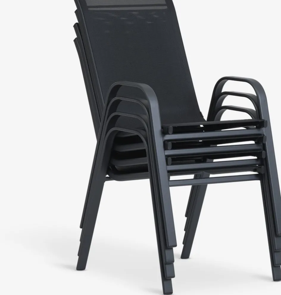 JERSORE + LEKNESJERSORE L140 table + 4 LEKNES chaises noir-JYSK New