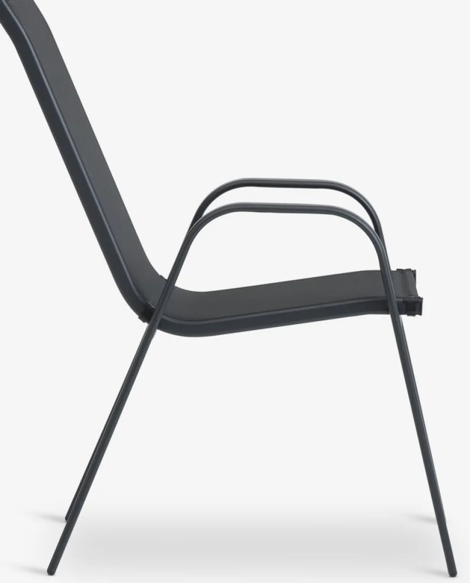 JERSORE + LEKNESJERSORE L140 table + 4 LEKNES chaises noir-JYSK New