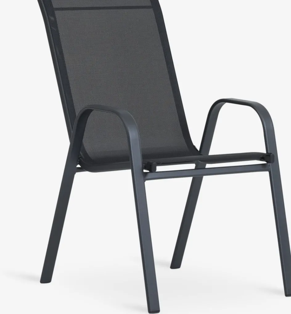 JERSORE + LEKNESJERSORE L140 table + 4 LEKNES chaises noir-JYSK New