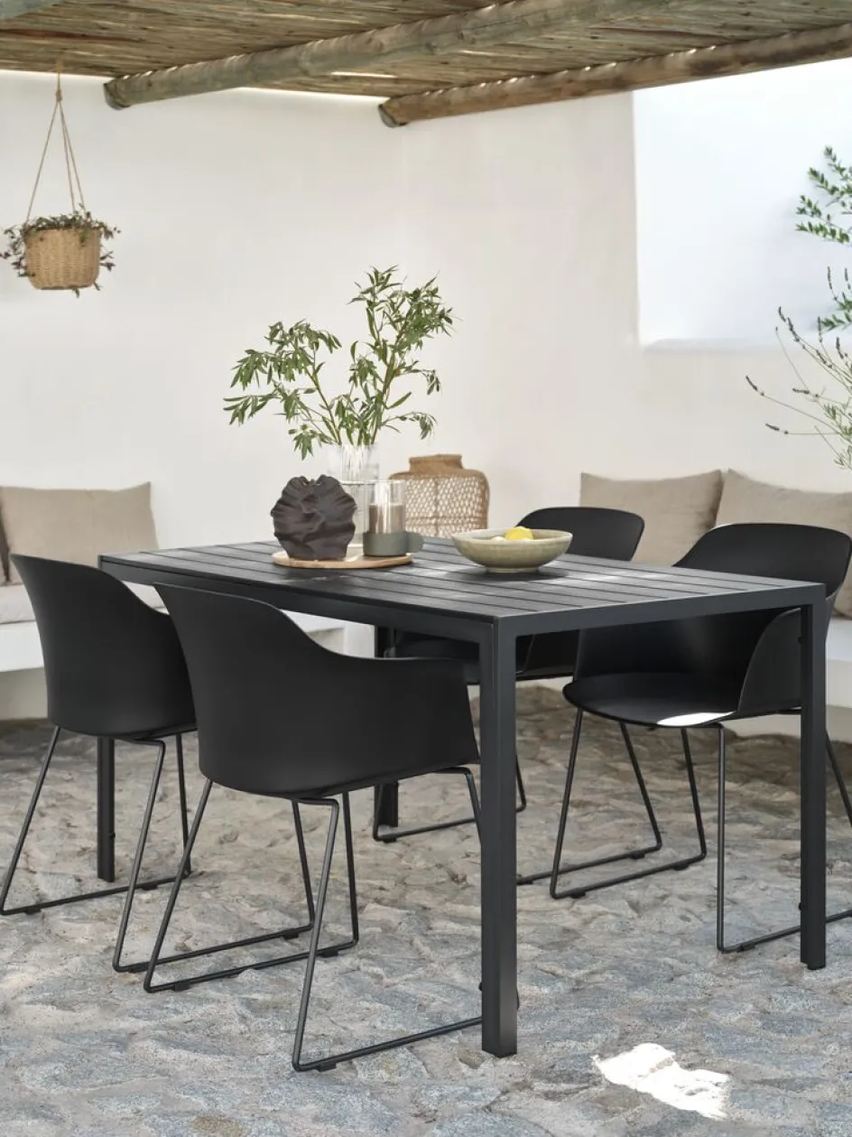 JERSORETable de jardin JERSORE l80xL140 noir-JYSK