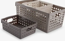 JONSTORPCaisse de rangement JONSTORP 3 pcs plastique sable-JYSK