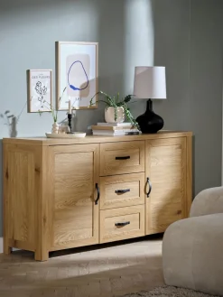 JUNGENBuffet JUNGEN 2 portes 3 tiroirs coloris chêne-JYSK Discount